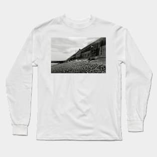 The Sea Defence Wall at Sheringham, Norfolk, UK Long Sleeve T-Shirt